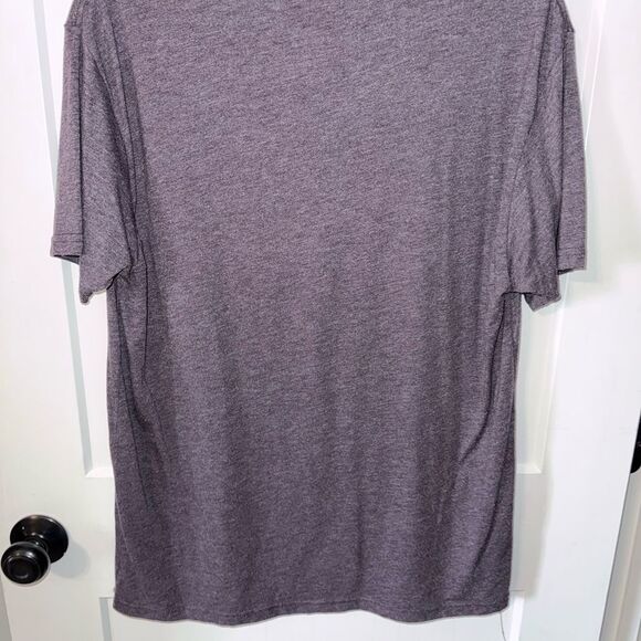 Purple Short Sleeve Tee with Graphic Design - Picture 3 of 3